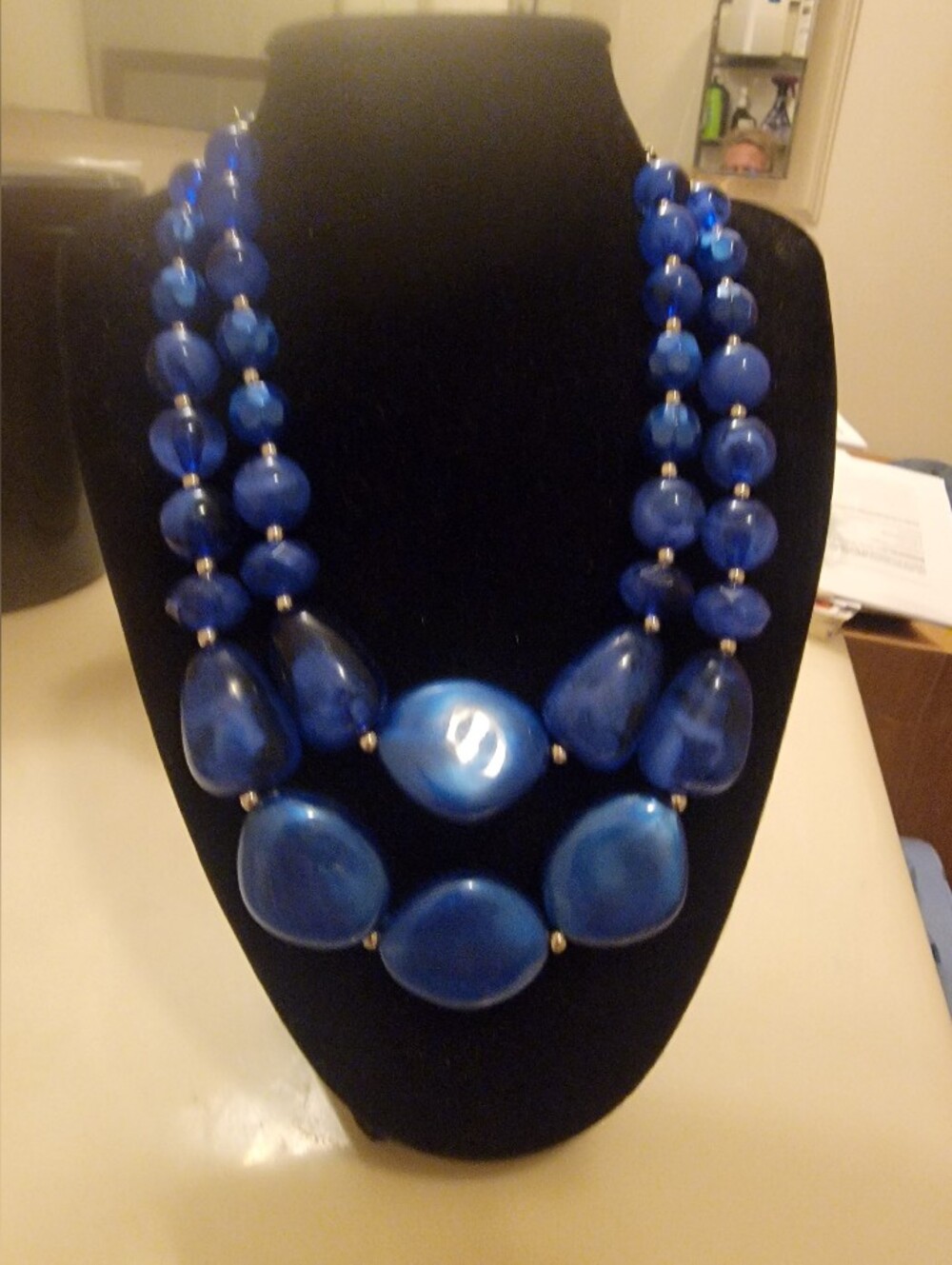 Paparazzi RETIRED "Beach Glam" Statement Necklace in hues of Blues